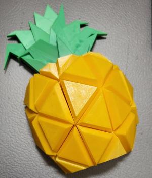 low poly pineapple magnet