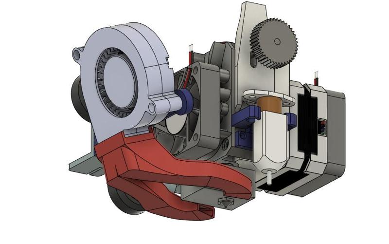 Ender-3 Mellow NF BMG Wind duct for 5015 fan + BLT