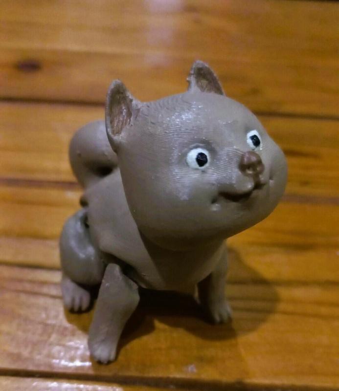 CUTE DOG - NO SUPPORT - ARTICULATING FLEXI PRINT-IN-PLACE