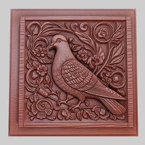 The pigeon searches for food 3d printer model animal model obj stl