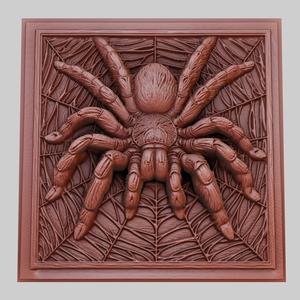 The tarantula spins a web 3d printer model animal model obj stl