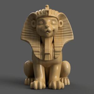 Cute Pharaoh Cat 3D Model – Fun Egyptian Decoration STL