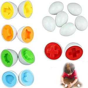 6 Eggs Education Learning Toys Mixed Shape Wise Pretend Puzzle Smart Eggs Baby Kid Egg Learning Puzzles For Children