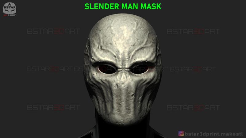 Slender Man Mask - Horror Scary Mask - Halloween Cosplay