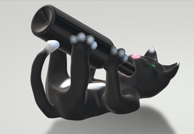 CAT support bottle holder bottle wine cat animal bottle holder