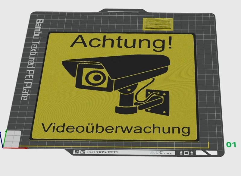 Videoüberwachungsschild   