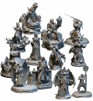 Pack RPG Heroes Demons Divine Dungeons and dragons Tabletop PathFinder Miniature print 3d model resin