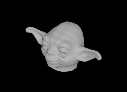 Lego Compatible (41880.dat) Minifig Head Yoda with Curved Ears   