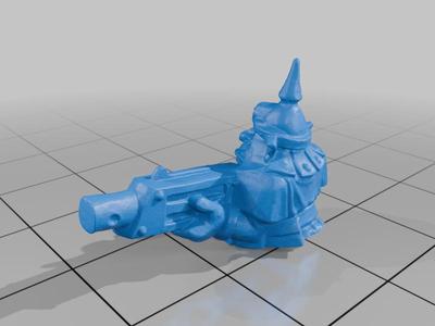 Grimdark Space Goblin bits - Torso, Head and Weapon