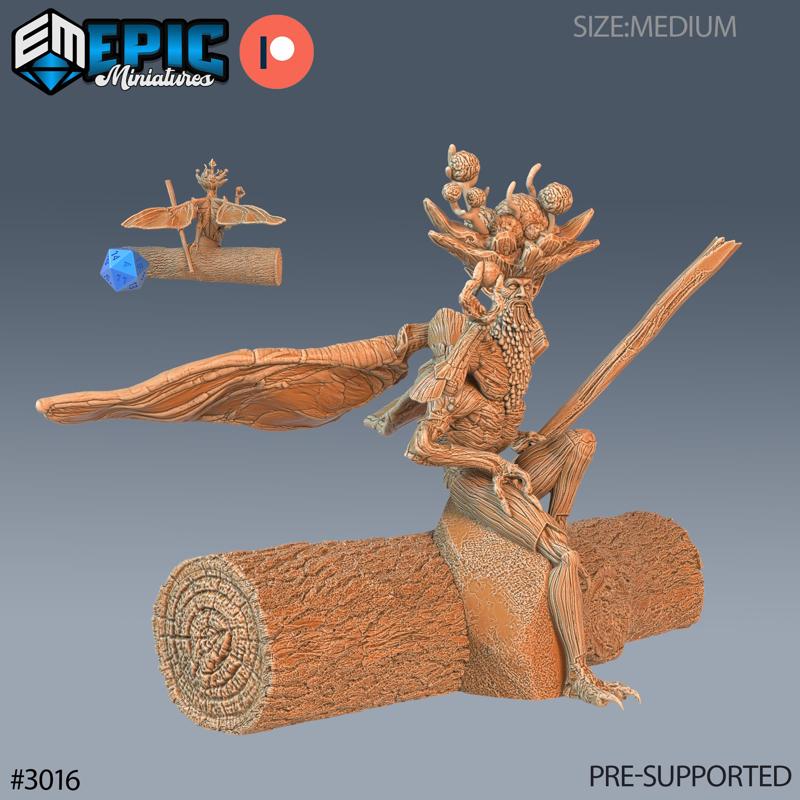 Ancient Spore Druid Sitting ‧ DnD Miniature ‧ Tabletop Miniatures ‧ Gaming Monster ‧ 3D Model ‧ RPG ‧ DnDminis ‧ STL FILE