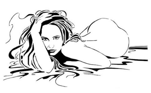 Girl stencil 48