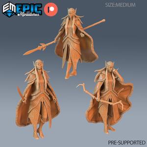 Fey Elf Winter Set ‧ DnD Miniature ‧ Tabletop Miniatures ‧ Gaming Monster ‧ 3D Model ‧ RPG ‧ DnDminis ‧ STL FILE