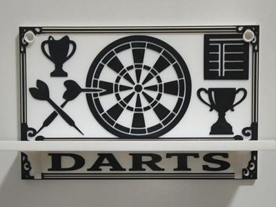 Dart-Themed Wall Shelf – Tournament-Ready 