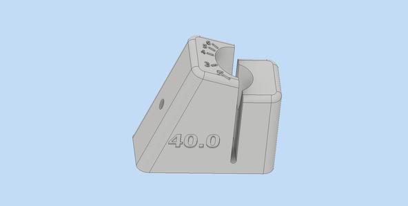 3d print file for 40 mm Merge collector cutting fixture.