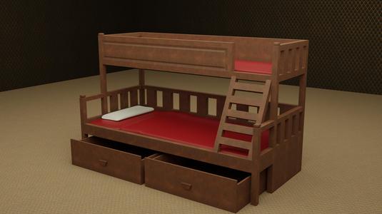 Miniature Dollhouse IKEA Style Bunk Bed