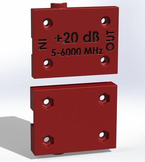 RF LNA case for 25x32mm low-noise amplifier