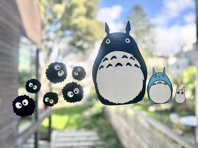 Totoro Family and Soot Sprites - 2D Wall Art