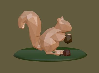 Squirrel with nut