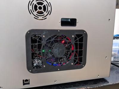 Qidi Plus4 Rear Cover 120mm Fan Spiderweb