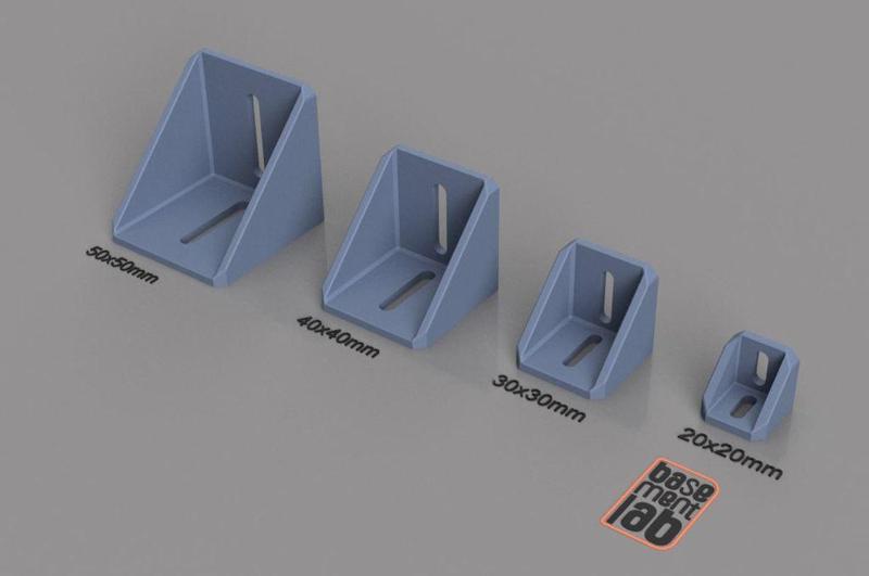 Supported Corner Bracket - 2020 / 3030 / 4040 / 5050 V/T-Slot Profile