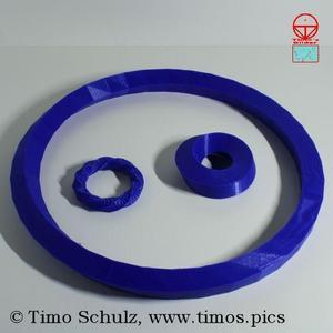 3 verschiedene Möbiusbänder