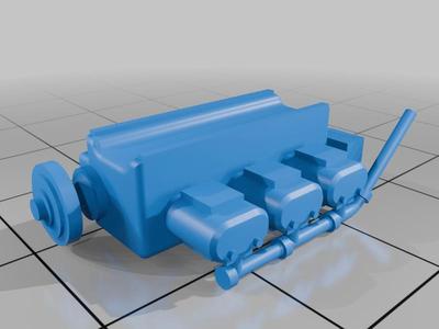 Sentinel 6 cylinder uniflow steam engine HO scale