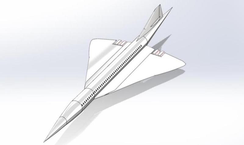 British Aircraft Corporation Concorde Full Scale Super Sonic Jet Model.