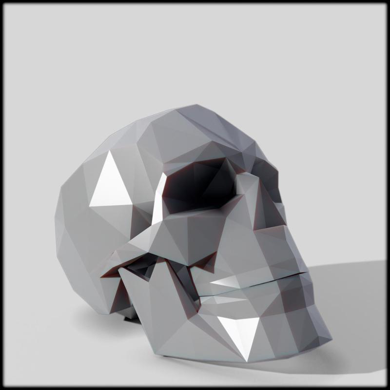 Low Poly Skull 3D Model