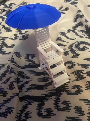 Life guard chair with umbrella
