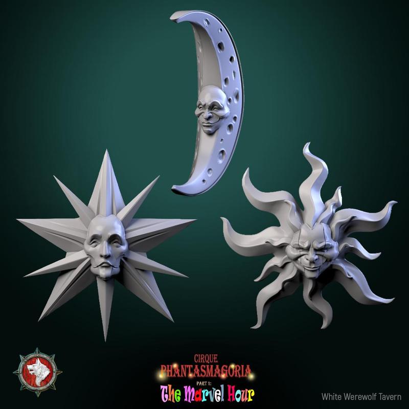 Carnival Masks - 32mm, 3 Pre-supported STLs