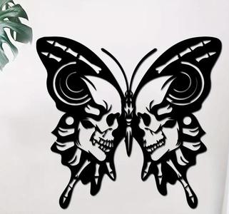 Butterfly Skull Wall Decor