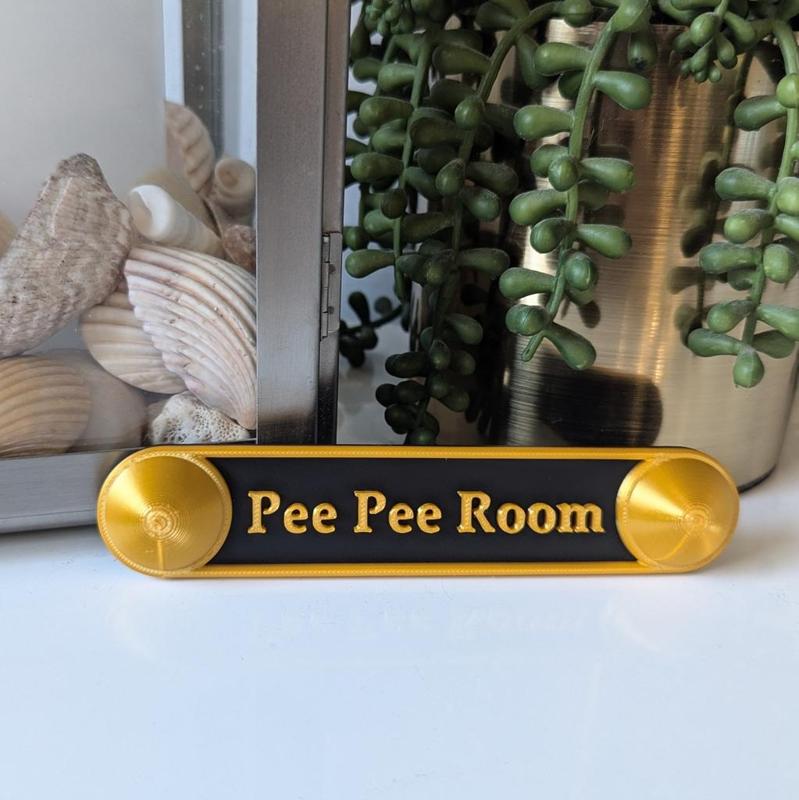  Pee Pee Room - Restroom Bathroom Sign