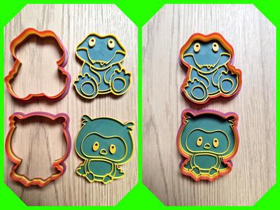 Owl Crocodile Cookie Cutter Playdoh Stamp Fun Gift