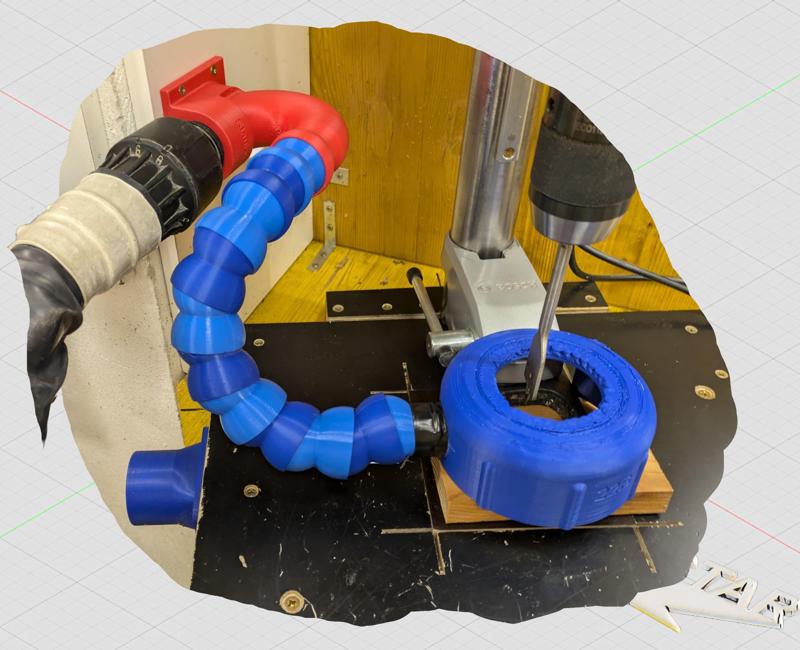 Absaugung für Ständerbohrmaschinen / suction drilling machine