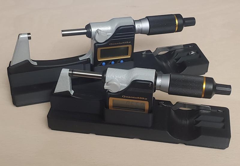 gridfinity bin Mitutoyo Quantumike sizes: 0-25 25-50 