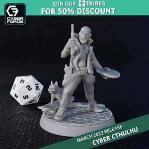 Cyber Cthulhu Investigator Brush Butcher and Karmel