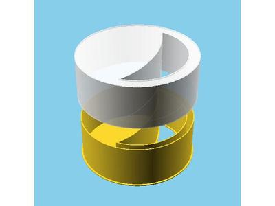 Moon (in circle) phase 4, nestable box (v1)