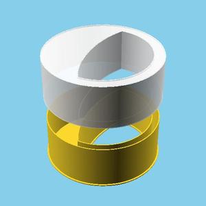 Moon (in circle) phase 8, nestable box (v1)