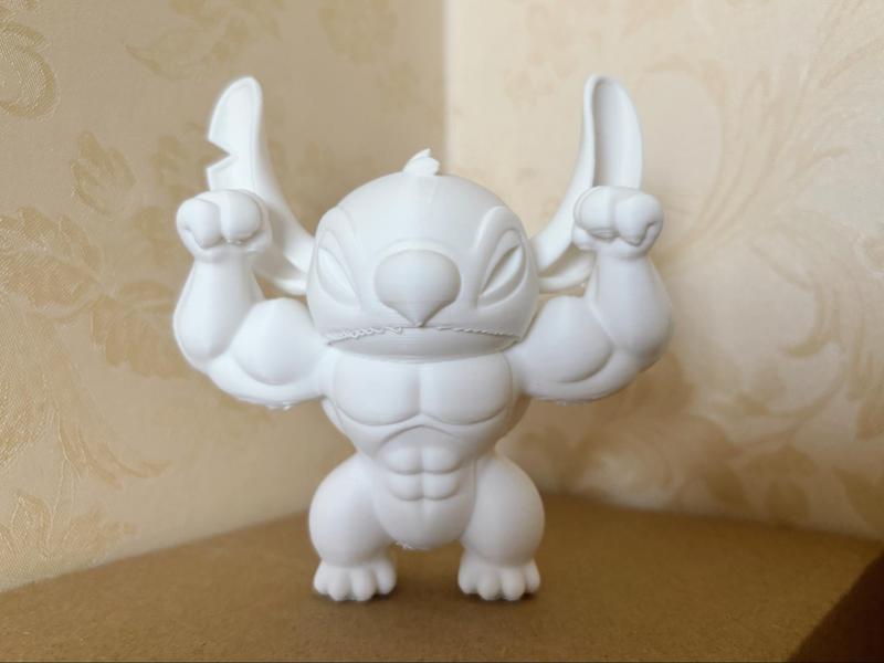 Stitch vs King Kong figure, muscular men, gym buddies, show off your six-pack abs, figurines, ornaments, models