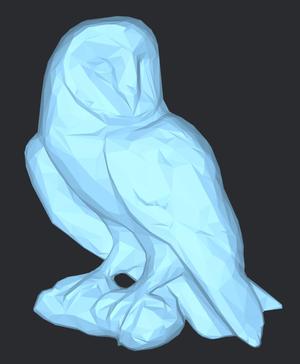 3D Bas Relief of a Barn Owl