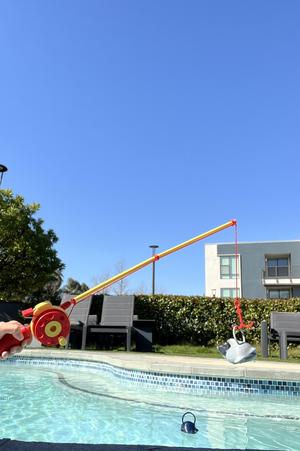 Functional Fishing Rod pool toy - clicking sound