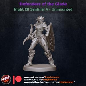 Defenders of the Glade - Night Elf Sentinel - Unmounted A