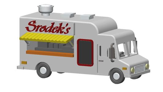 Food Truck Panel Van (1:160 N Scale)