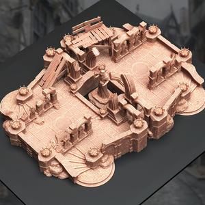 3D Terrain Battle Map - Ruins of Budrin Gar