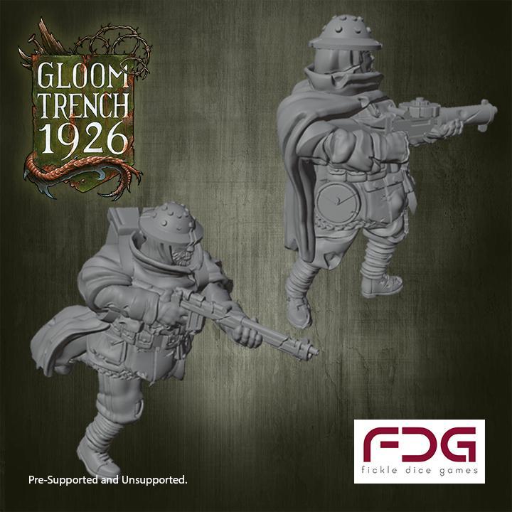 28mm British Empire Light Machine Gun - Gloom Trench 1926