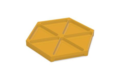 Stackable hexagonal tray