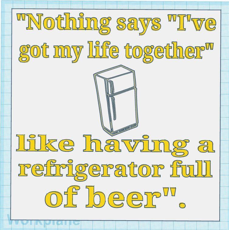 Beer Fridge Sign