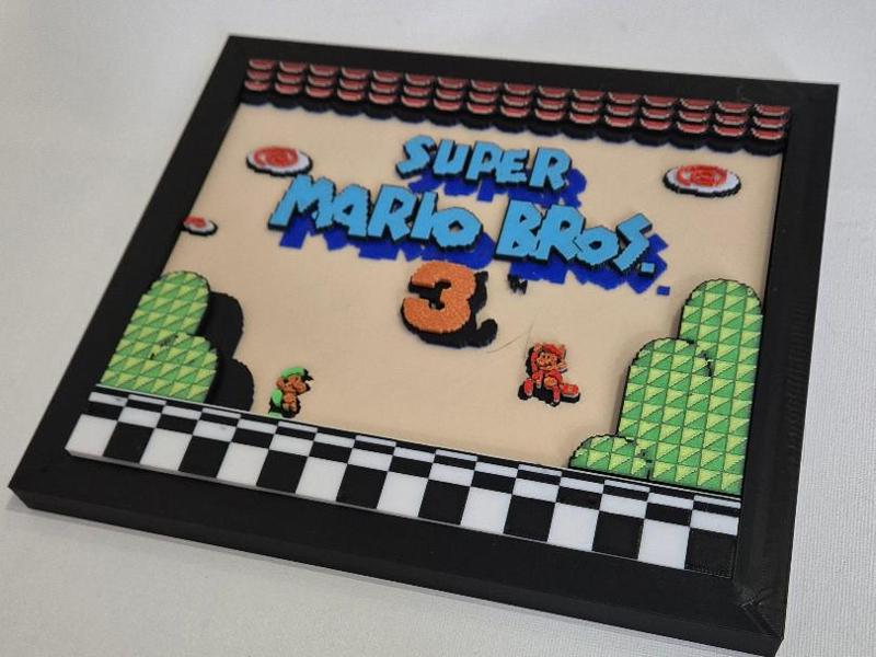 Mario bros 3 titlescreen diorama