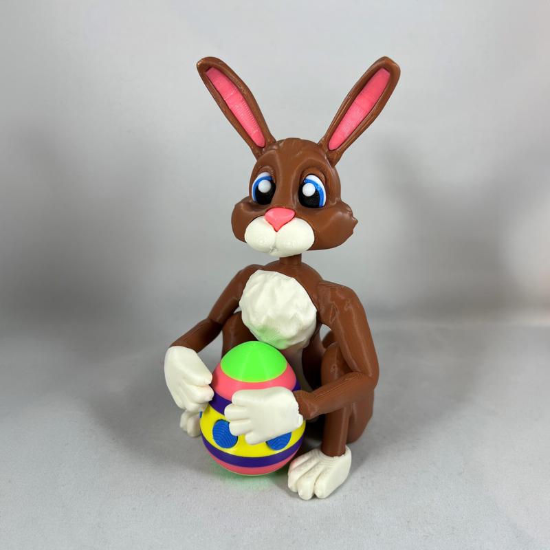 Adorable Easter Bunny Holding an Easter Egg – STL File - NO AMS - COMMERCIAL LICENSE