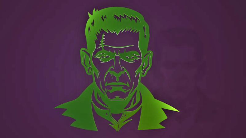 Frankenstein Head Wall Art Cutout